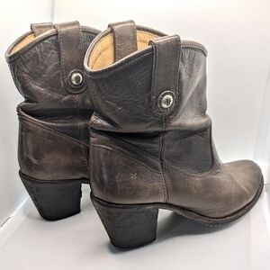 Frye Boots - Jackie Button Pull On Washed Antique